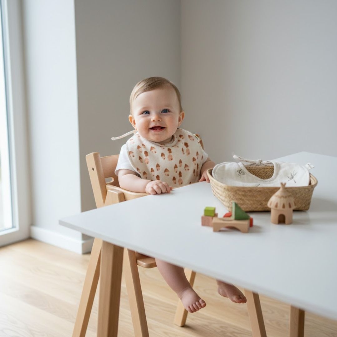 Monkey Cheetah Organic Bib Set